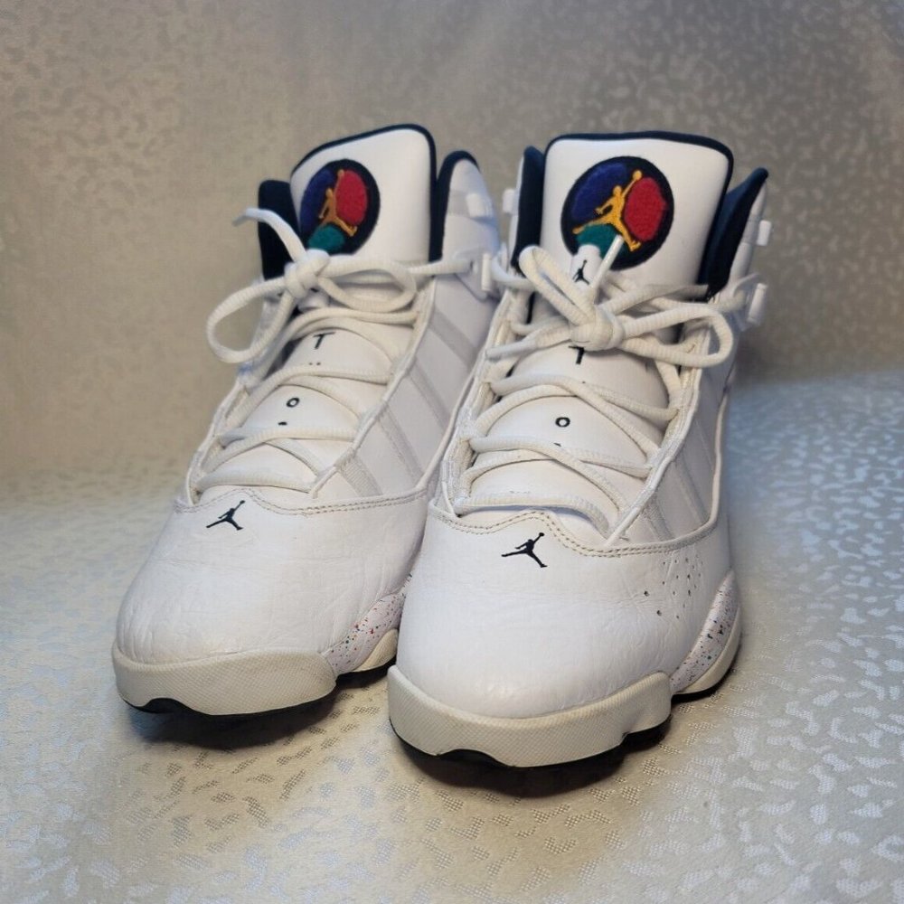 Nike Air Jordan 6 Ring Confetti Paint Splatter White/Black Shoe Men's 11.5